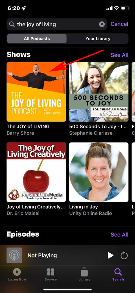 Rate and Review Joy of Living Podcast with Barry Shore